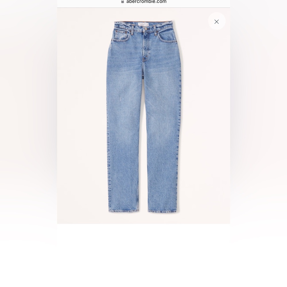 Abercrombie and Fitch 90s straight ultra high rise curve love jeans